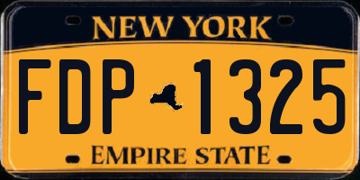 NY license plate FDP1325