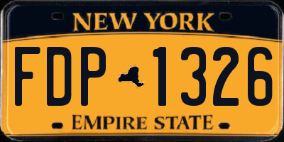 NY license plate FDP1326