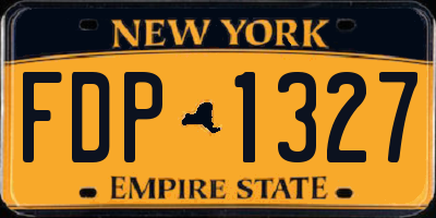 NY license plate FDP1327