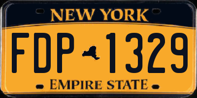 NY license plate FDP1329