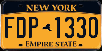 NY license plate FDP1330