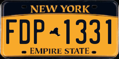 NY license plate FDP1331