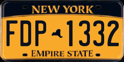 NY license plate FDP1332