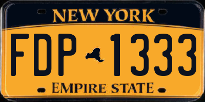 NY license plate FDP1333