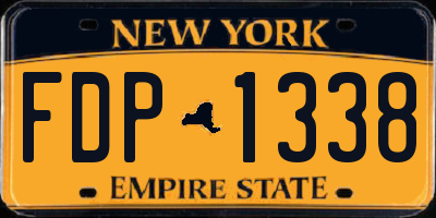 NY license plate FDP1338