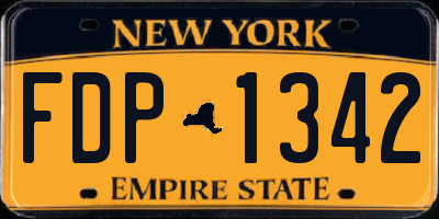 NY license plate FDP1342