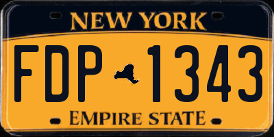 NY license plate FDP1343