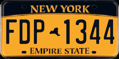 NY license plate FDP1344