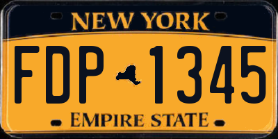 NY license plate FDP1345