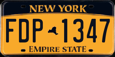 NY license plate FDP1347