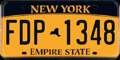 NY license plate FDP1348