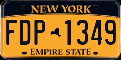 NY license plate FDP1349