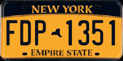 NY license plate FDP1351