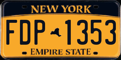 NY license plate FDP1353