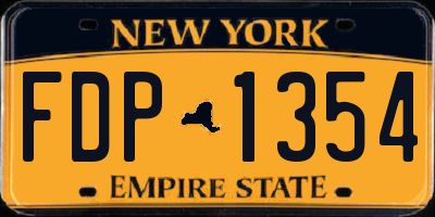 NY license plate FDP1354