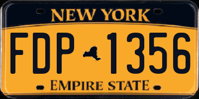 NY license plate FDP1356