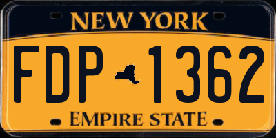 NY license plate FDP1362