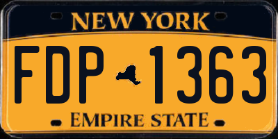 NY license plate FDP1363