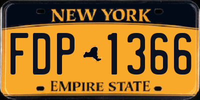 NY license plate FDP1366