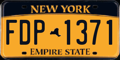 NY license plate FDP1371