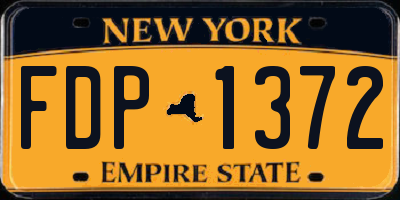 NY license plate FDP1372