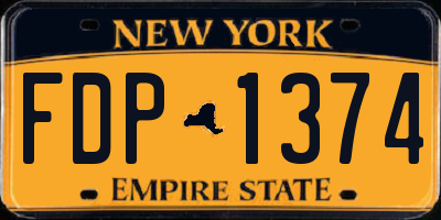 NY license plate FDP1374