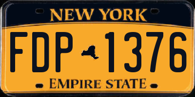 NY license plate FDP1376
