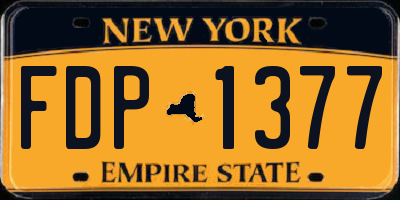 NY license plate FDP1377