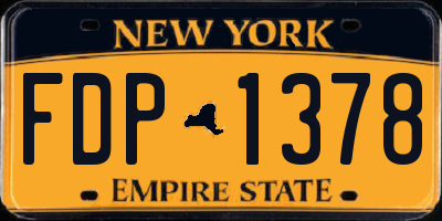 NY license plate FDP1378