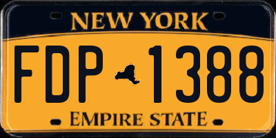 NY license plate FDP1388