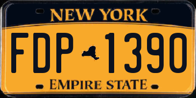 NY license plate FDP1390