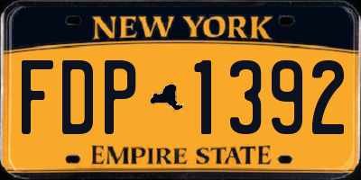 NY license plate FDP1392