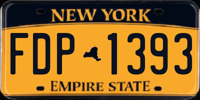 NY license plate FDP1393