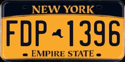 NY license plate FDP1396
