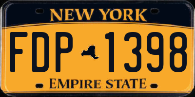 NY license plate FDP1398