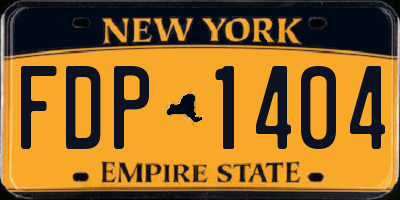 NY license plate FDP1404