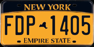 NY license plate FDP1405