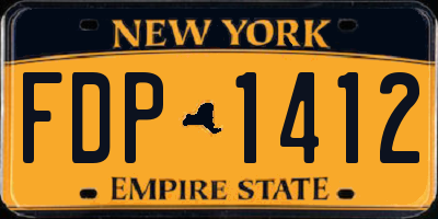 NY license plate FDP1412