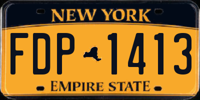NY license plate FDP1413