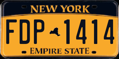 NY license plate FDP1414