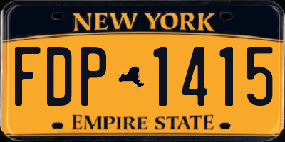 NY license plate FDP1415