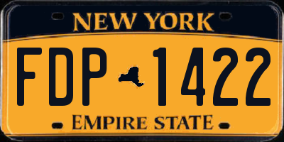 NY license plate FDP1422