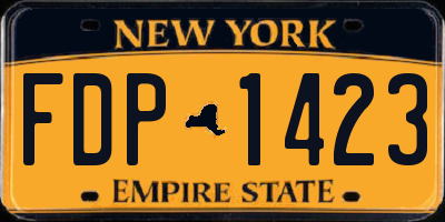 NY license plate FDP1423
