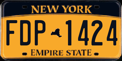 NY license plate FDP1424