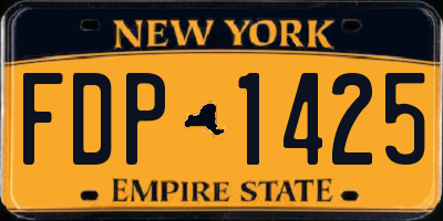 NY license plate FDP1425