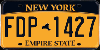 NY license plate FDP1427