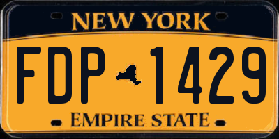 NY license plate FDP1429