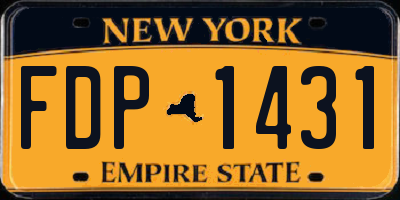NY license plate FDP1431