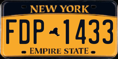NY license plate FDP1433