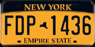 NY license plate FDP1436